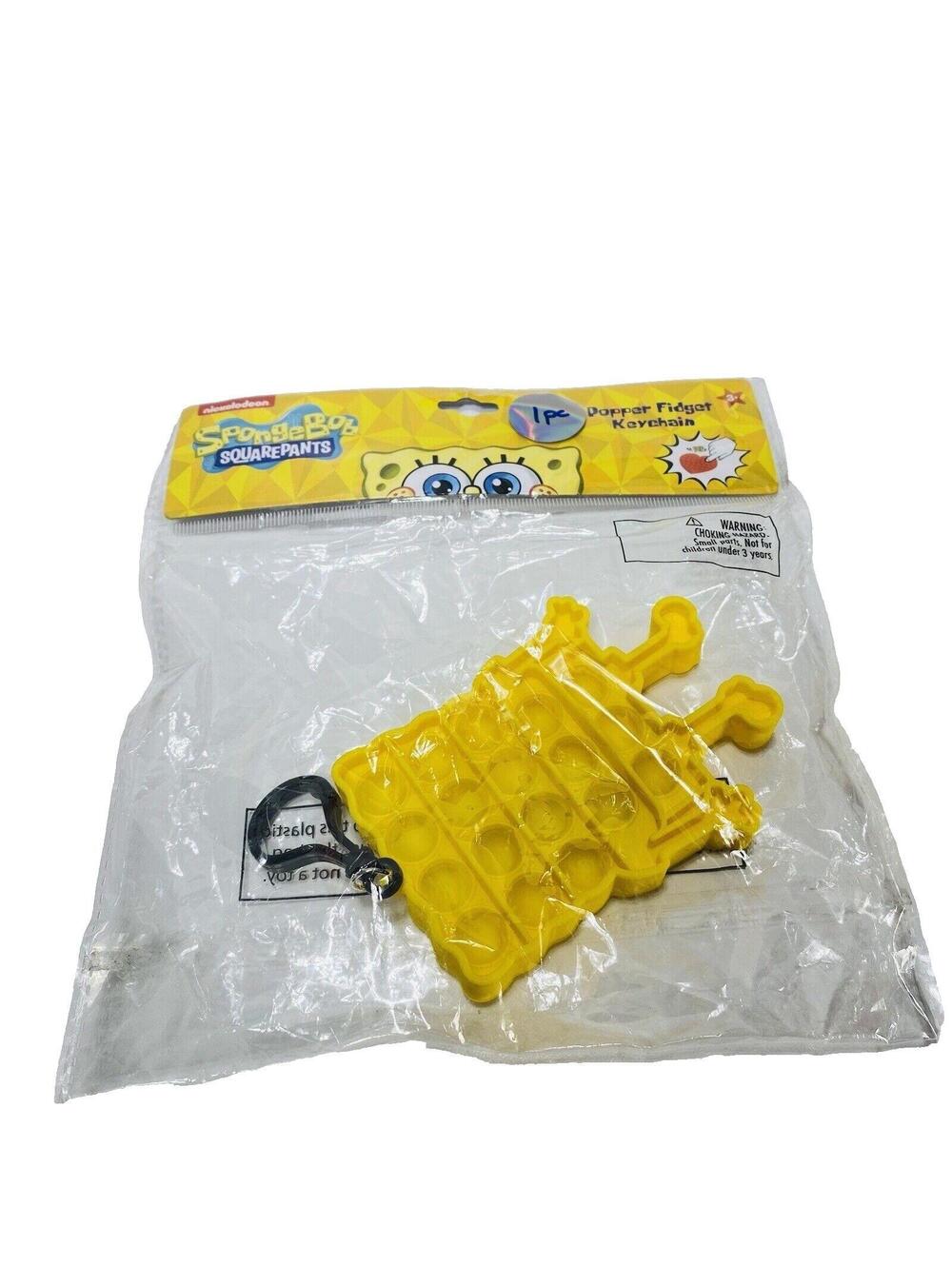 Spongebob Square Pants Keychain Fidget Popper Toy 1pc Brand New